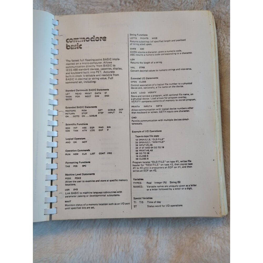 Commodore Complete Programming Coding Usage Manual Large Spiral Bound Repro Vtg - Picture 8 of 16